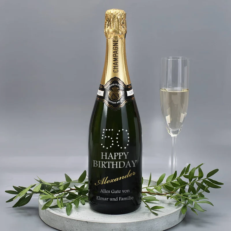 Geburtstagsgeschenk edler Champagner zum 50. Geburtstag