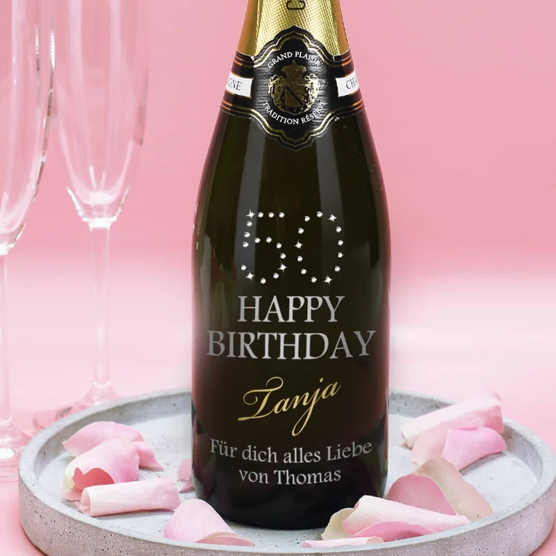 Geburtstagsgeschenk edler Champagner zum 50. Geburtstag