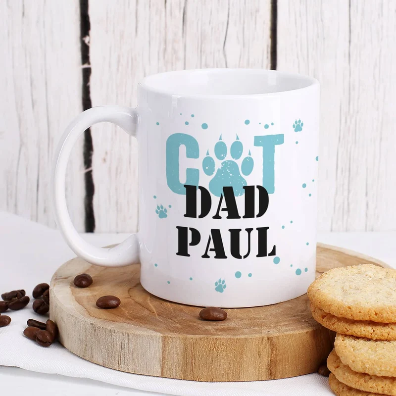 Kaffeetasse Cat Mom | Cat Dad mit Namen