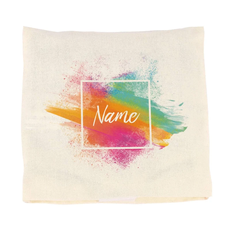 Kirschkernkissen mit Name und Watercolor-Hintergrund