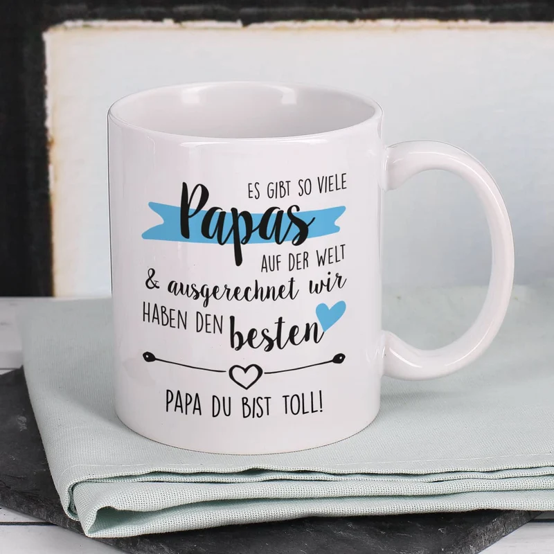 Tolle Tasse zum Vatertag - Es gibt so viele Papas auf der Welt & ausgerechnet ich habe den besten