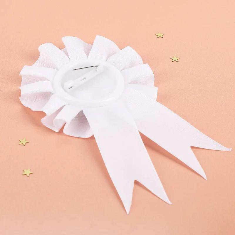 Glückwunsch-Rosette in weiß zum 20. Geburtstag