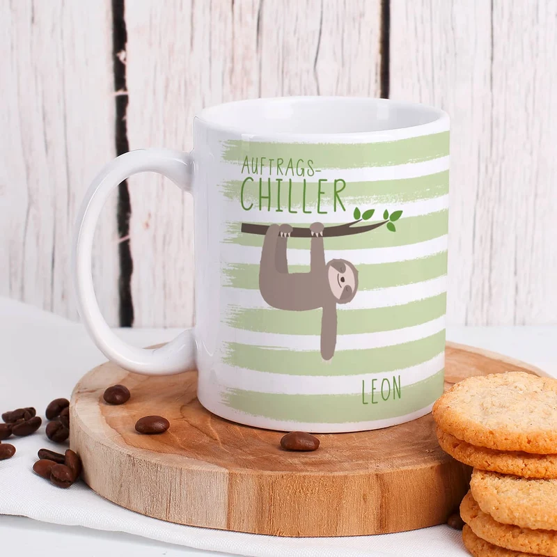 Tasse "Auftragschiller" mit Name